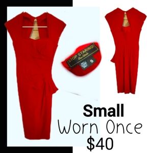 Vintage Style Red Pin-up Dress